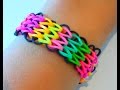 Tutoriel  raliser un bracelet lastique manchette avec une seule machine rainbow loom  franais