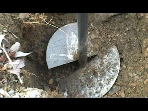 Burghiu manual | Gropi pentru stalpi de gard! 12 minute- groapa de 60 cm in  balast. - YouTube