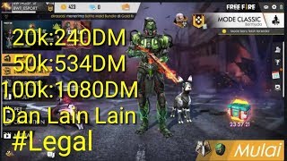 Promotop Up Diamond Free Fire Murahvia Pulsa,Via Codapay,Atm,Dllburuan