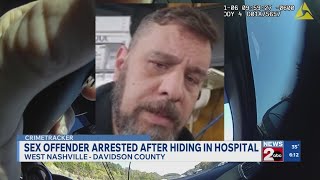Wanted sex offender who prompted lockdown at West Nashville hospital turns himself in