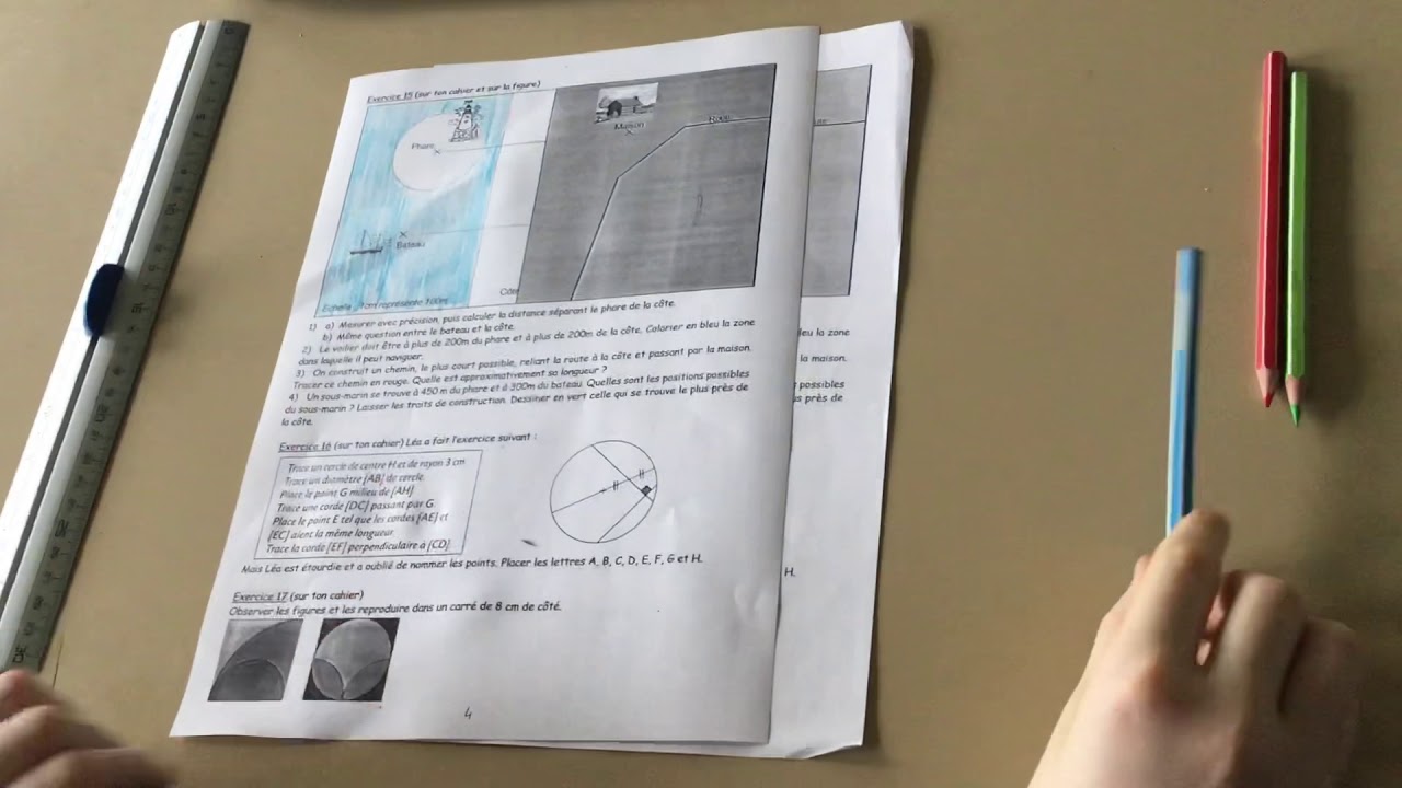 évaluation Distance Et Cercle 6ème Avec Correction