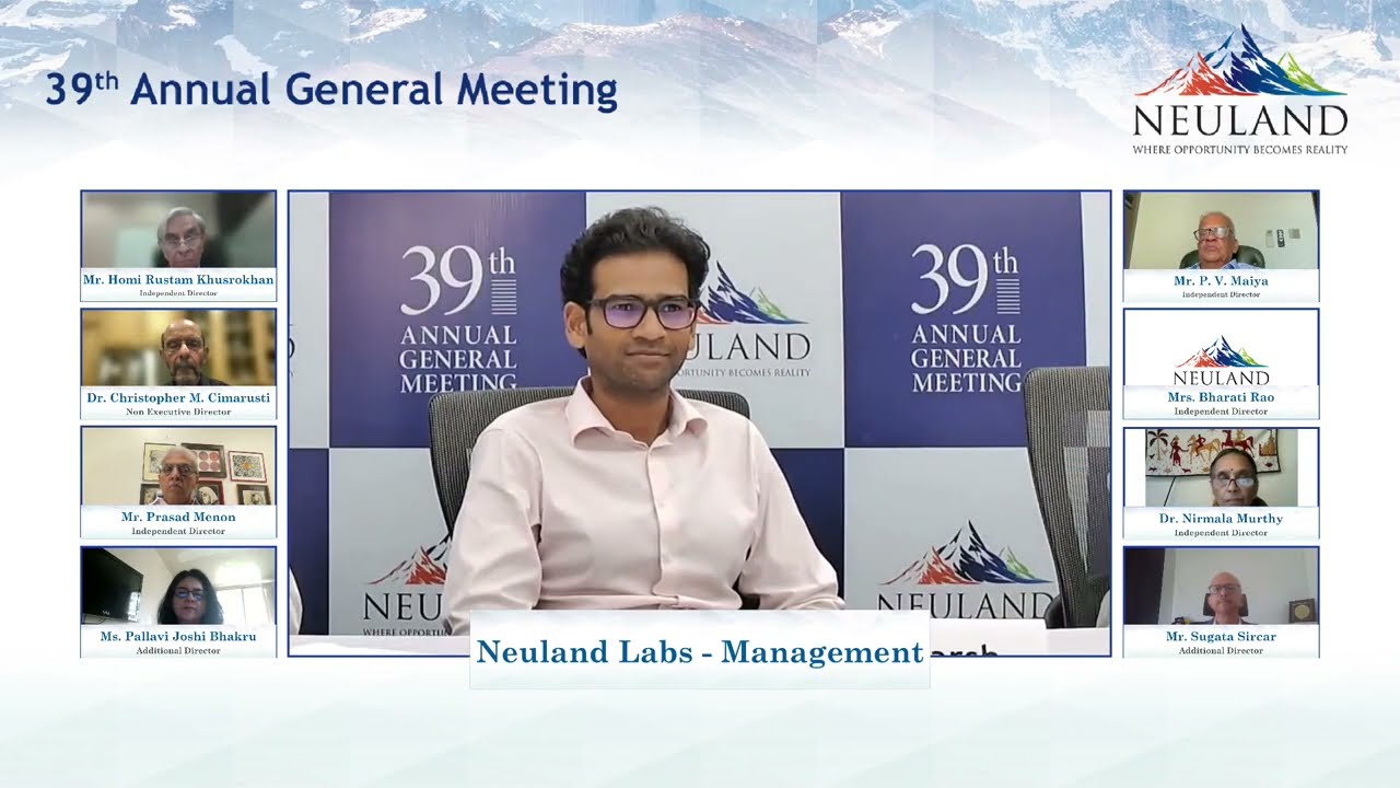 Neuland Labs 39th Annual General Meeting