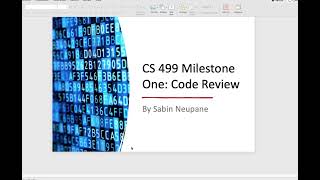 Code Review CS-499 Computer Science Capstone