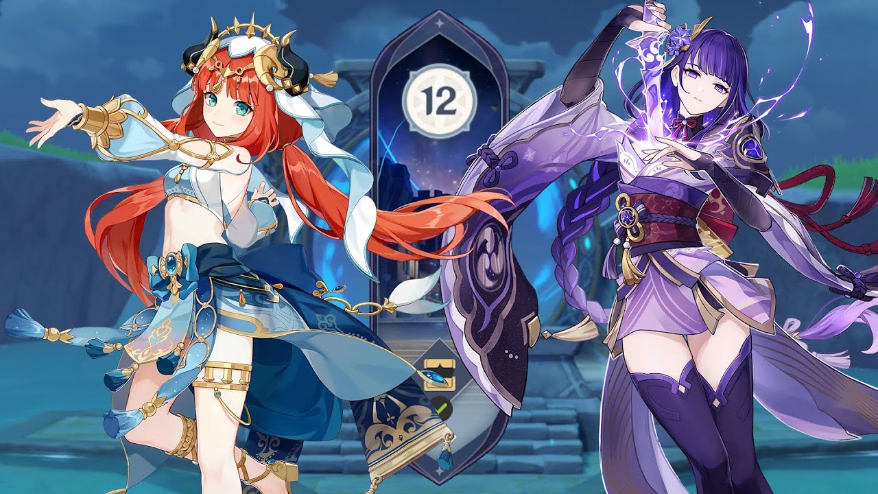 C0R1 Nilou Bloom C0 Raiden National Genshin 3.8 Floor 12 9 Stars