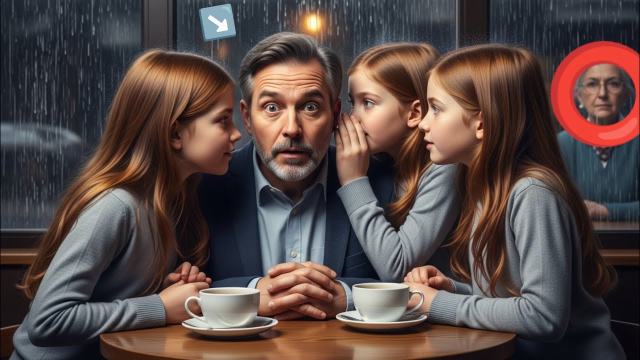 Single dad was having tea alone—until triplet girls whispered: "Pretend you're our father"