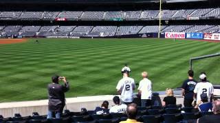 Andy Pettitte field warmup 9/19/12