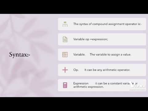 compound assignment statement. Compound assignment operator in C++ &. sample program by ....C++.