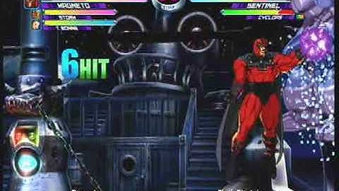 MvC2: Magneto 3x Throw 100% Sequence vs Sentinel