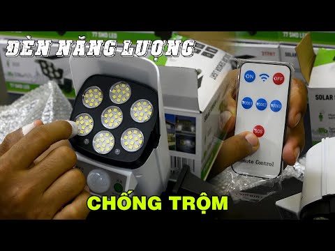 Video ✅ Đèn Năng Lượng Mặt Trời Cảm Biến Chống Trộm Thông... - youtube