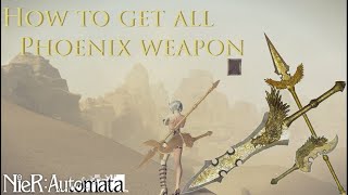 How to find all Phoenix weapons - NieR Automata