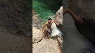 Wild Tibetan Khampa man swim NAKED in Bhagsu Waterfall, Dharamsala