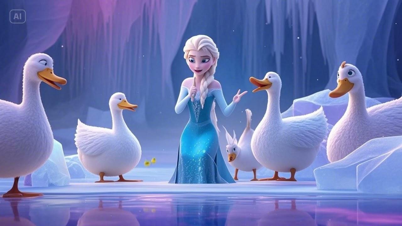 Elsa Helps Baby Ducks Cross the Road!