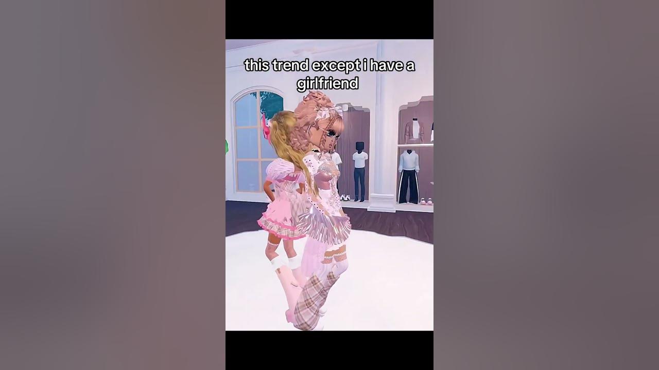 this trend except i have a girlfriend! Cherry blossom iced tea :D #roblox #dti #shorts