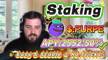 💵 I earned 2552.50% APY from Solana PURPE staking — zero risk and instant withdrawal anytime!