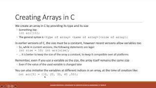 Introduction to Programming | Week 3 | Learning Module 2 | 3.2 Arrays in C - Part 1