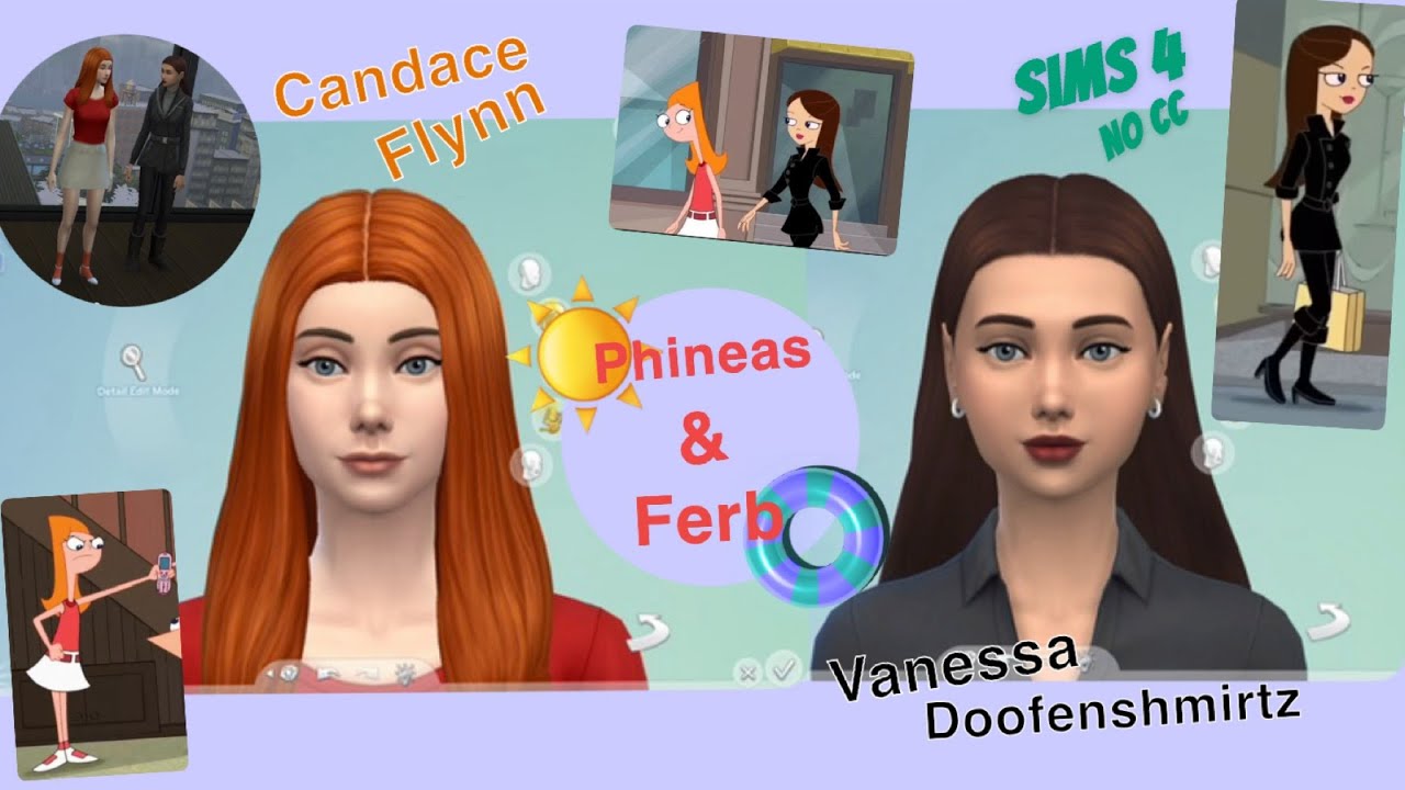 Candace Flynn & Vanessa Doofenshmirtz | Sims 4 CAS Lofi