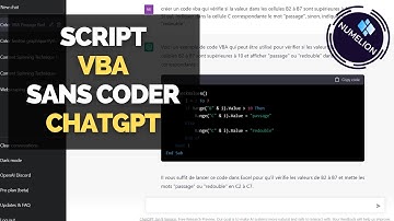 Je créer un Script VBA Sans Connaissance en 5min avec ChatGPT : la solution ultime ?