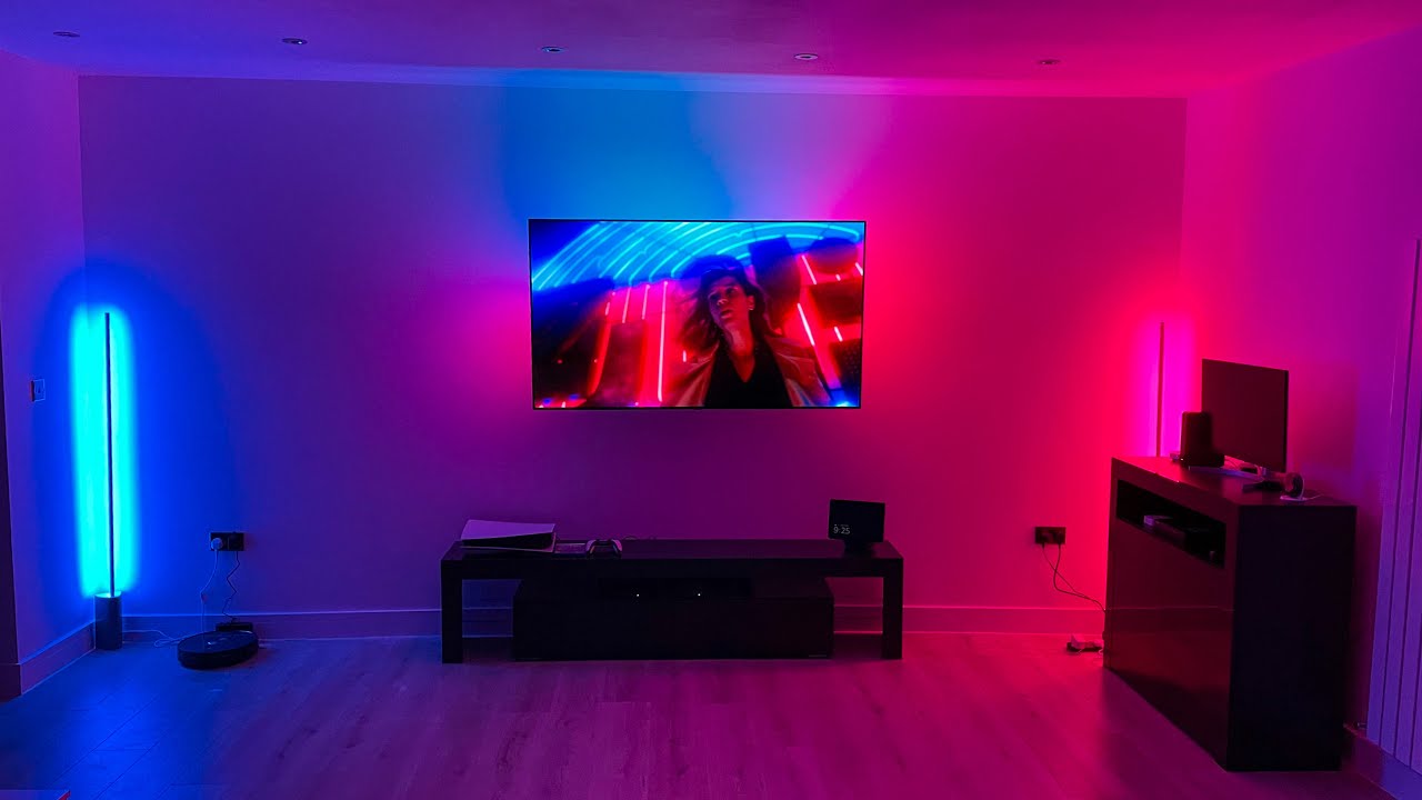 retort Sui Guarantee How to Sync Philips Hue Lights to ANY TV! (Hue Sync Box + Lightstrip +  Signe Floor Lamps + LG CX) - YouTube