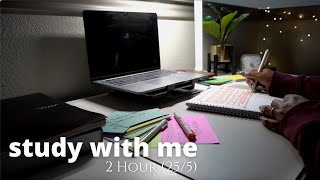 2 Hour Study With Me | Lofi Music 🎶 | Pomodoro 50/10