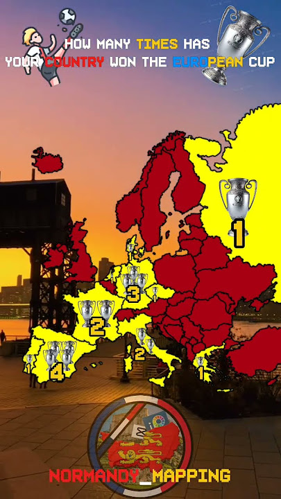 how many times has your country won the European Cup #europe #popular#football#map#mapping #mapping