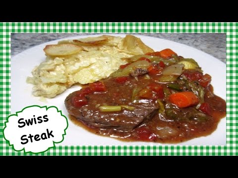 Easy Slow Cooker SWISS STEAK ~ Homemade Swiss Steak Crock Pot Recipe