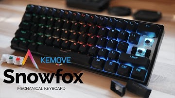 KEMOVE Snowfox DK61 Mechanical Keyboard Unboxing Typing Sounds Review (Gateron Brown switches)