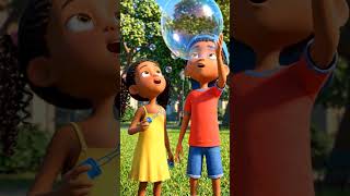 The kids create a giant bubble 🫧 #animation #3danimation #kidscartoon