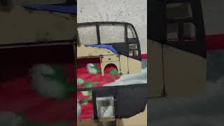 pola miniatur bus dari kardus bagian kiri dan kanan 🔥😱 #shorts #shortvideo #bus #diy #kreatif