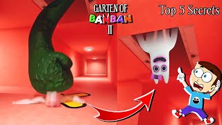Top 5 Secrets in Garten of Banban 2 | Shiva and Kanzo Gameplay