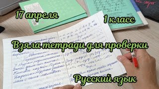 Взяла тетради по русскому языку для проверки