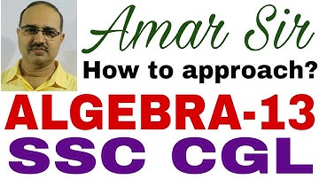 Algebra questions for SSC: 13: How to approach: Unique solution: By Amar Sir