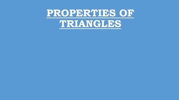 CBSE: Mathematics: Class-7: Chapter-10: Properties of Triangles: Part-1