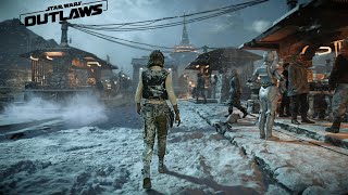 Walking in the Biggest Cities of Star Wars Outlaws | Ray Tracing Max Graphics