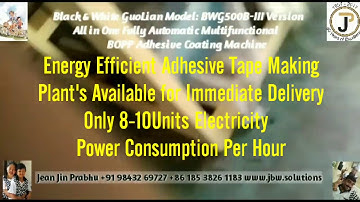 Cello Tape Making Machine - Fully Automatic Multifunctional Energy Efficient Eco-friendly BWG500BIII