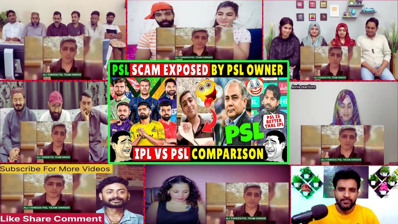 🤣 PAKISTAN PSL LEAUGE EXPOSED BY PSL OWNER ALI TAREEN 😆 PSL VS IPL 🔥 | Pakistani Reaction | MASHUP