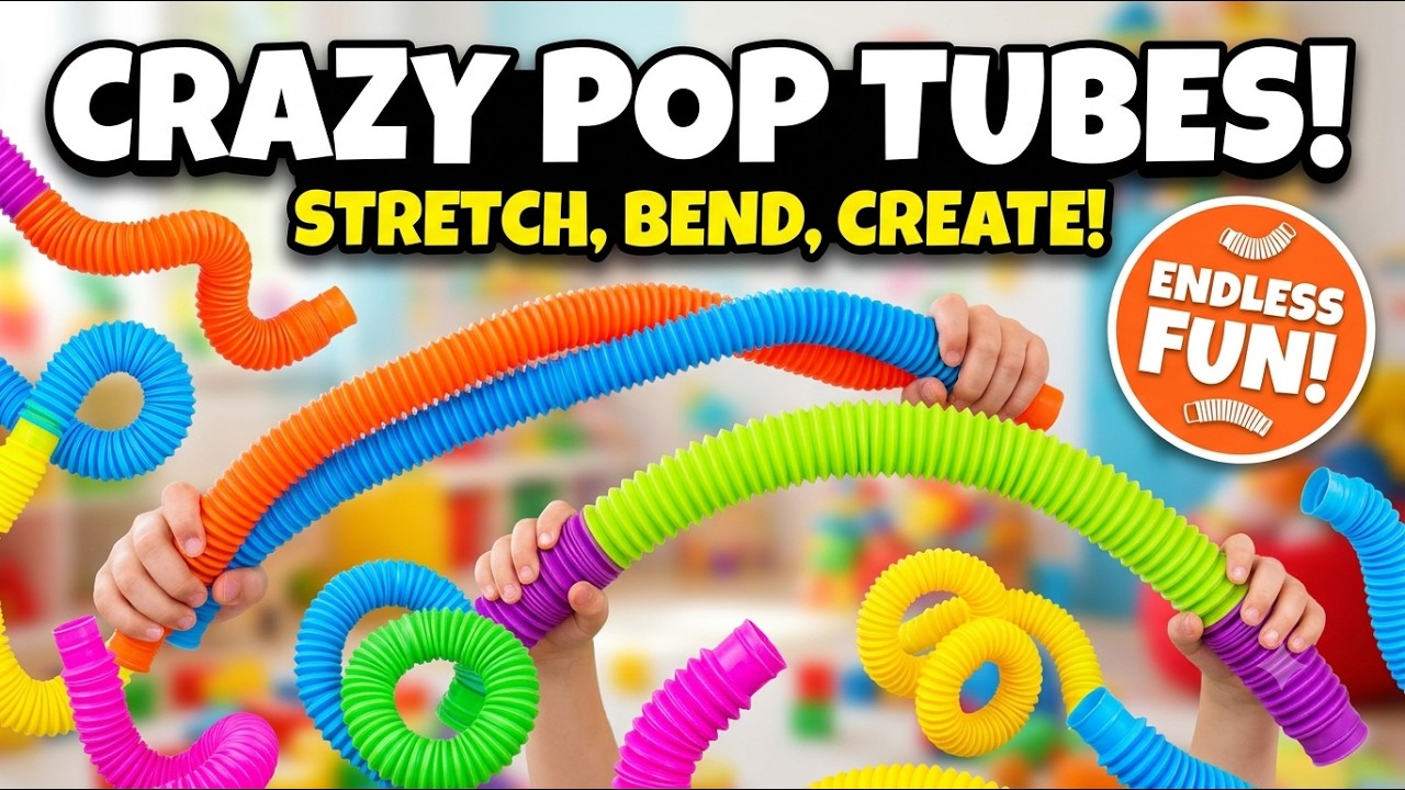 Pop Tube Cartoon Satisfying pop tube asmr - YouTube
