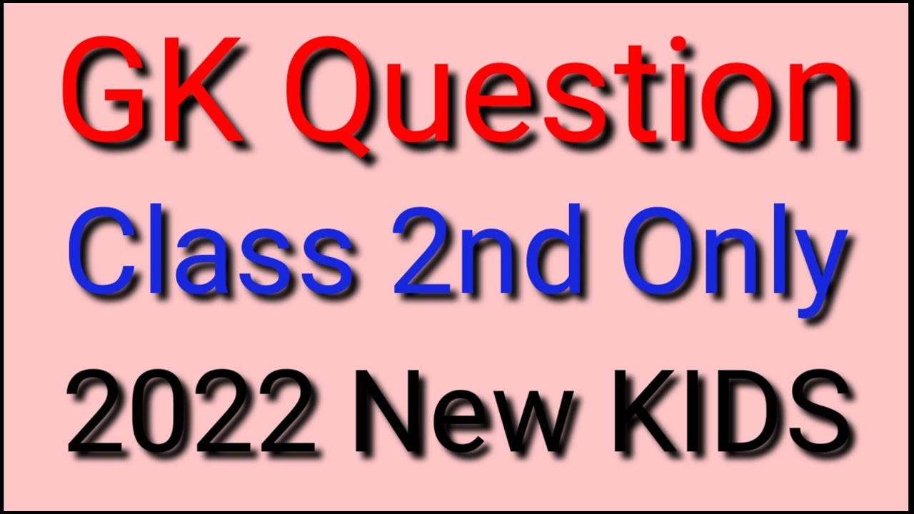 Gk Questions Answers Class 2 Only Hindi Kids 2019 Youtube