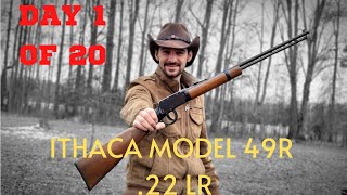 I Bought Twenty .22 cal rifles! Shooting one every day for 20 days! DAY 1 (Ithaca model 49r .22 lr.)
