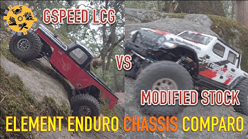 LCG Gspeed Belly Dragger vs. Modified Stock Chassis - Element Enduro Chassis Comparison