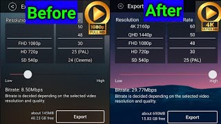 how to export 4k video kinemaster - mein kaise banaen || how to improve video quality in kinemaster screenshot 3