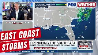 Rounds Of Heavy Rain And Thunderstorms Target The East Coast