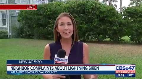 Neighbor complaints about lightning siren in Atlantic Beach