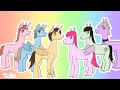 Drawing the Gacharic Spin members as ponies!
