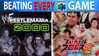Beating EVERY N64 Game - WWF Wrestlemania 2000 & Virtual Pro Wrestling 2: Ōdō Keishō (170&171/394)