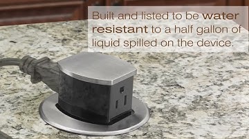 Hubbell Pop Up Countertop Receptacles Spills Demonstration