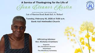 Live Stream of Funeral Service for Jean Eleanor Austin
