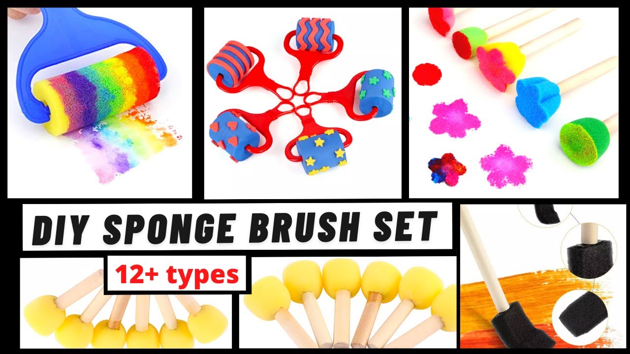 DIY sponge paint brush – splodgy fun  Feather crafts, Sponge painting,  Crafts for kids