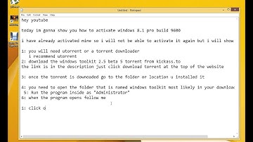 How to Activate WINDOWS 8 1 PRO BUILD 9600(working)