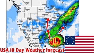 USA 10 Weather forecast model Strom heavy rain possible #server #tornado 
