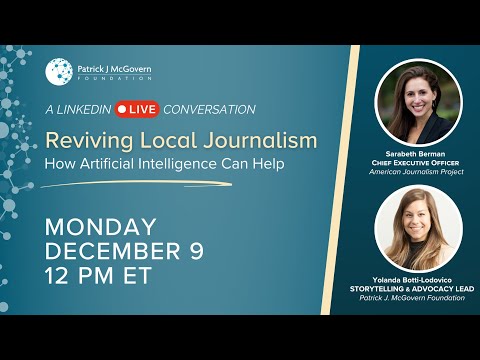 Reviving Local Journalism: How Artificial Intelligence Can Help